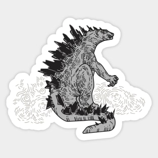 Traditional Godzilla. Sticker